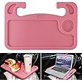 JUSTTOP Car Steering Wheel Desk, Travel Car Accessories, Car Stand Trays for Eating, Multipurpose Car Steering Wheel Desk Tray Table(Pink)