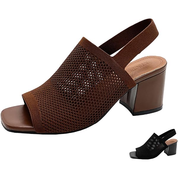 Amazon.com | YCLUCHENG Block Chunky Heels for women Open Toe