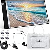 A4 LED Light Pad For Diamond Paint Kits, Super Bright USB Powered Light Board Kit With Detachable Stand And Black Pad Clip Pad And Bag Perfect Christmas Gift - View #4