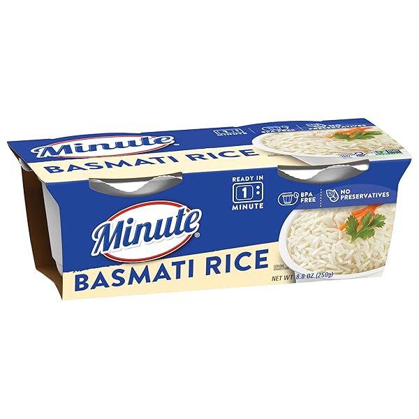 MINUTE READY-TO-SERVE BASMATI RICE, MICROWAVABLE RICE CUPS, 8.8-OUNCE...