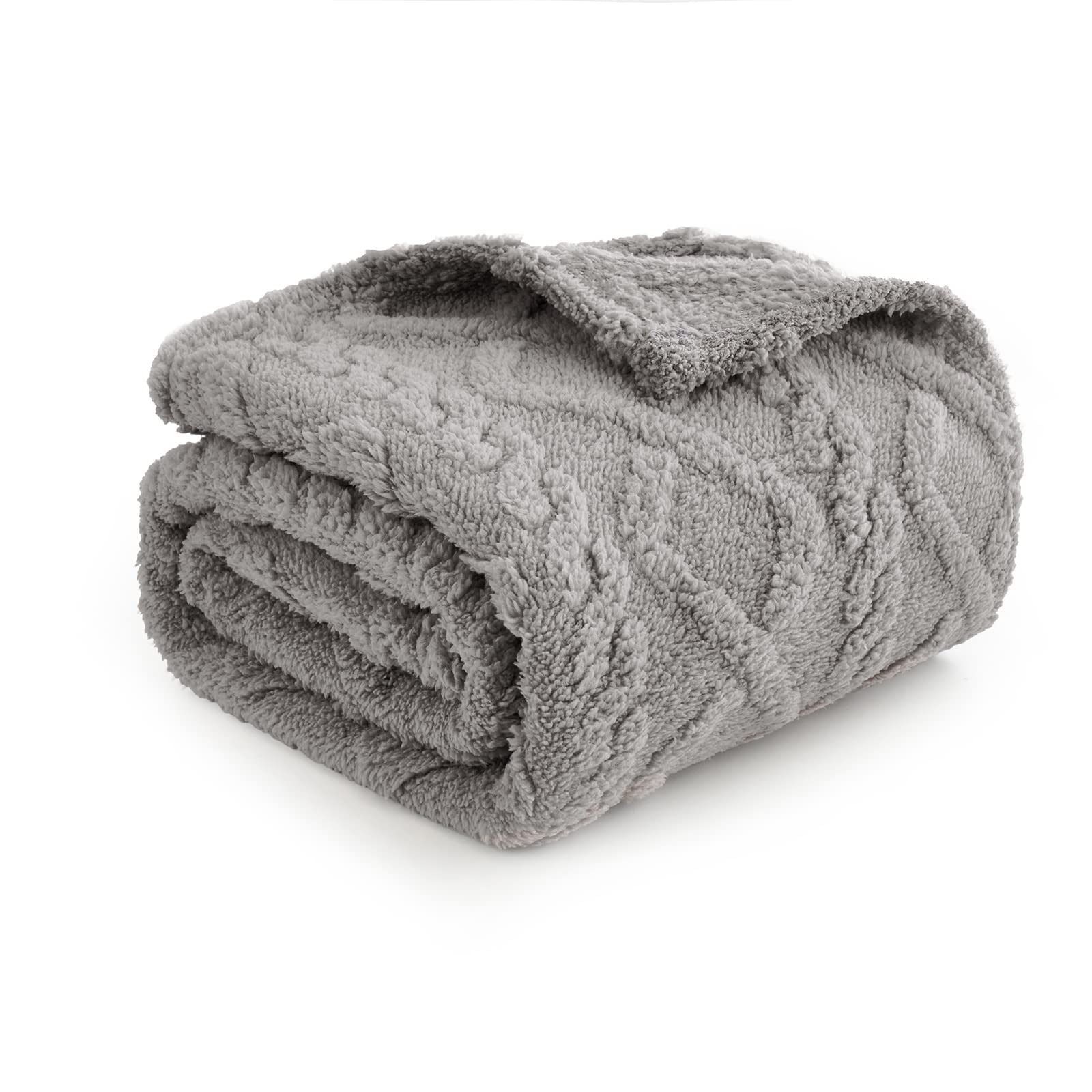 MIULEE Pet Dog Blanket 100x120 cm Fluffy Fleece Fabric Soft and Cute Warm Bed Cover Blanket Throw Washable Sleep Mat for Dogs Cats Guinea Pig Anaimals Large Light Grey