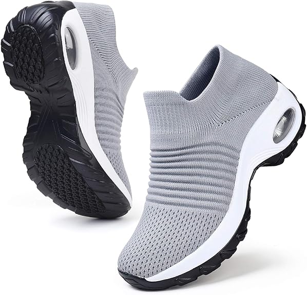 HKR Womens Walking Tennis Shoes with Arch Support Lightweight Mesh Knit