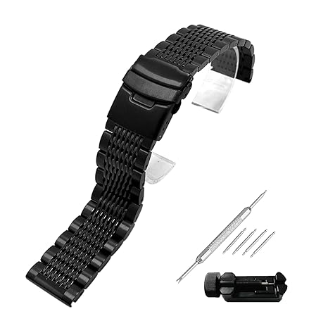 BEWISH Uhrarmband Edelstahl Ersatzband Solide Riemen mesh Draht Metallarmband Smart Watch Strap Ersatz Uhrenarmbänder Sicherh