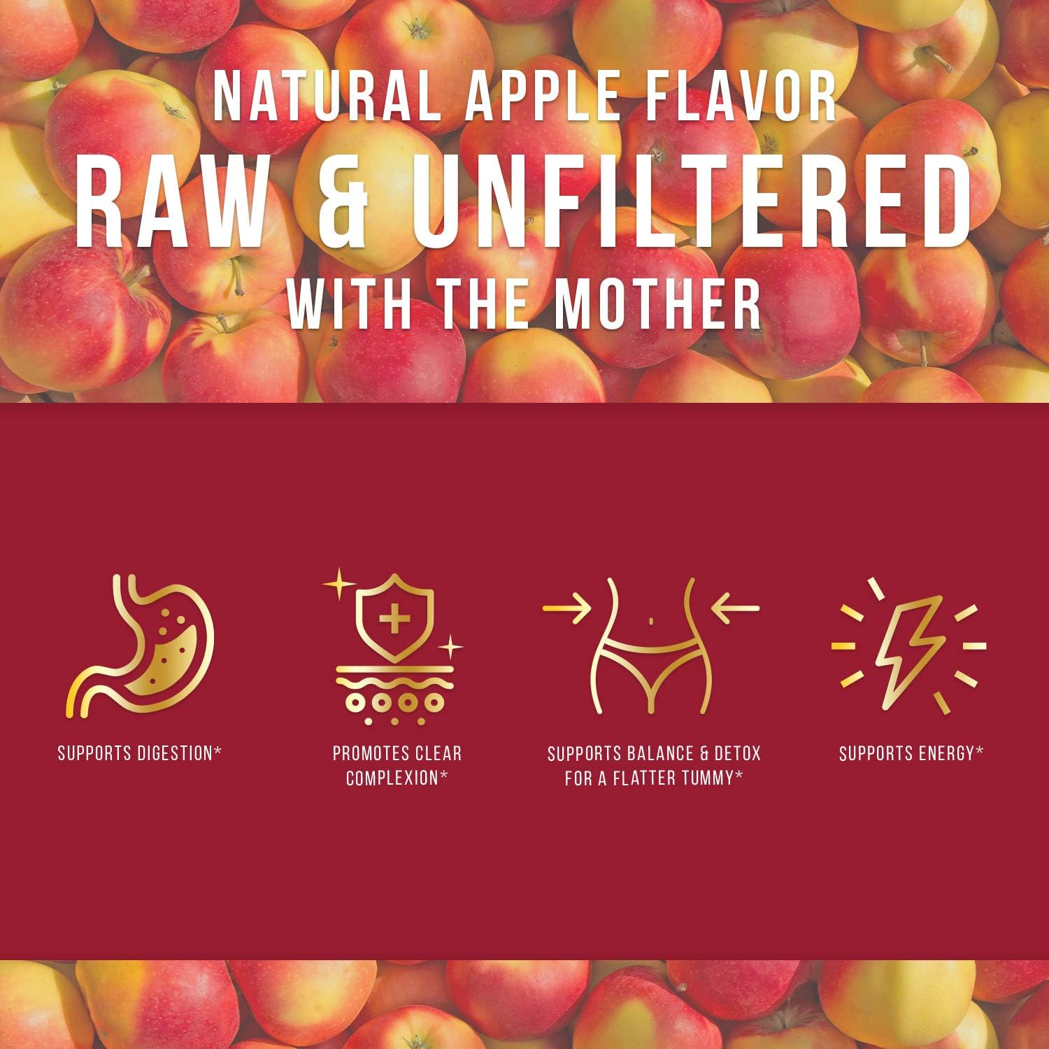 Havasu Nutrition Apple Cider Vinegar Gummies for Detox Cleanse & Belly Control; Organic ACV with Mother Enzyme; 60 Vegetarian Gummies (60 Ct): Health & Personal Care