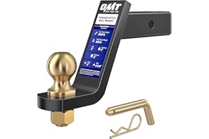 Orion Motor Tech Trailer Hitch Ball Mount, Heavy-Duty Tow Hitch for 2" Receiver with 2" Ball 6" Drop 8000 lb. Towing Capacity