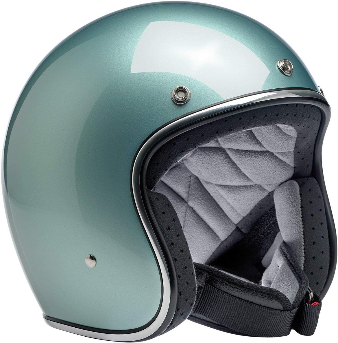 Caschi Casco Jet Aperto Biltwell Bonanza Metallic Sea Foam Approvato DOT  Helmet Biker Look Stile Universale x Genere Custom Vintage retrò Anni 70  off-Road Street Taglia M Auto e Moto laaldeasanicolas.es