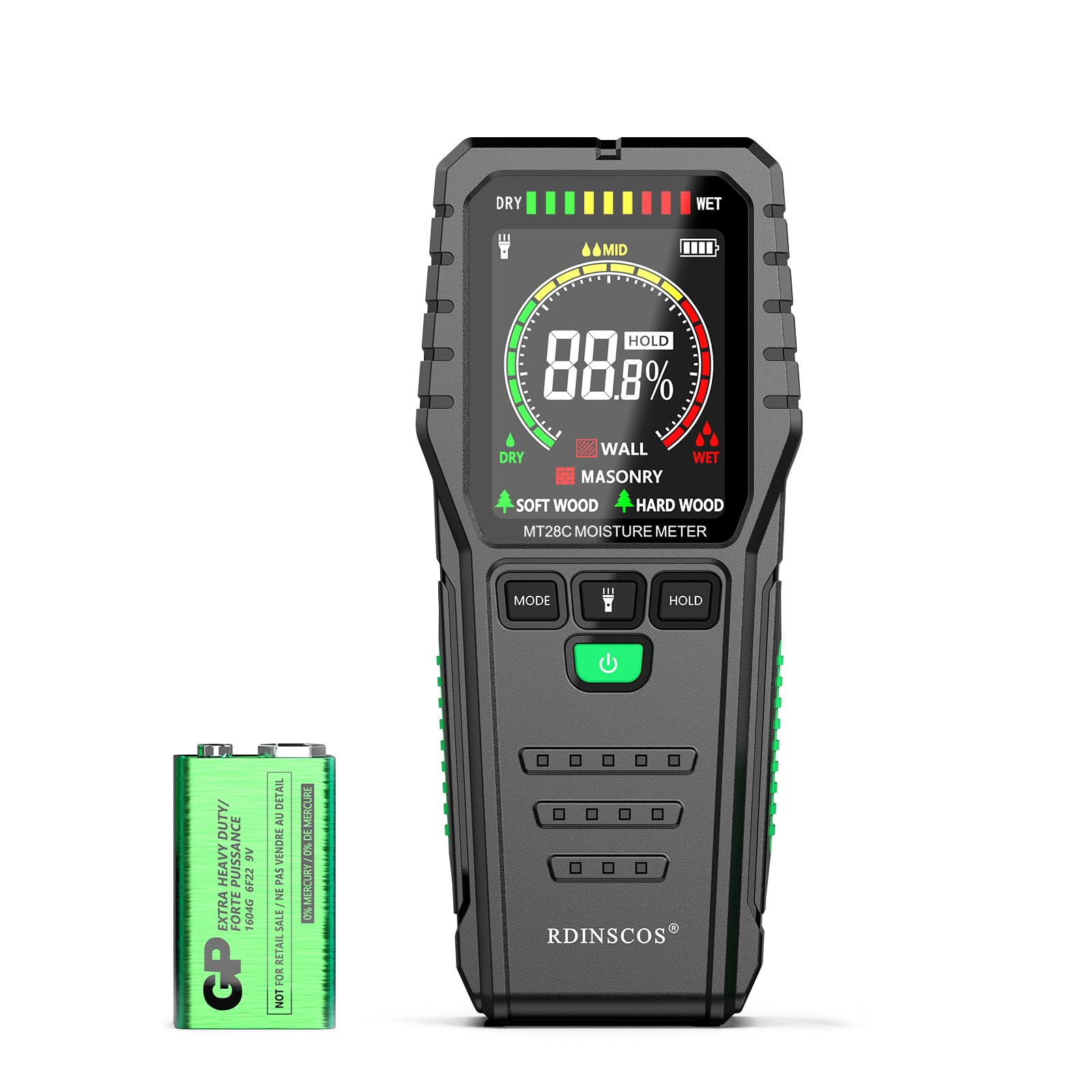 Pinless Moisture Meter for Wood, Floor, Concrete