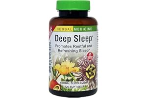 Herbs Etc. Deep Sleep Softgels - Herbal Sleep Support Supplement - Rest & Calming Support with Passionflower, Chamomile & Lemon Balm - 120 Softgels (120 Servings)