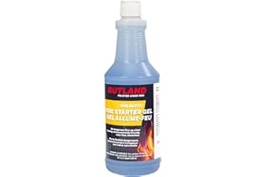 RUTLAND PRODUCTS Rutland One Match Gel Fire Starter, Gelled Firestarter for Grills, Charcoal, Fireplaces, Fire Pits & Wood Stoves, 32 Oz