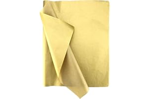 SAVITA Lot de 100 feuilles de papier de soie métallique doré pour emballage cadeau de Noël, mariage, fête d'anniversaire, fêt