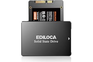 EDILOCA ES106 256GB SSD SATA III 2.5" 3D TLC NAND Flash Internal Hard Drive, Up to 550MB/s Read, Upgrade PC or Laptop Memory 
