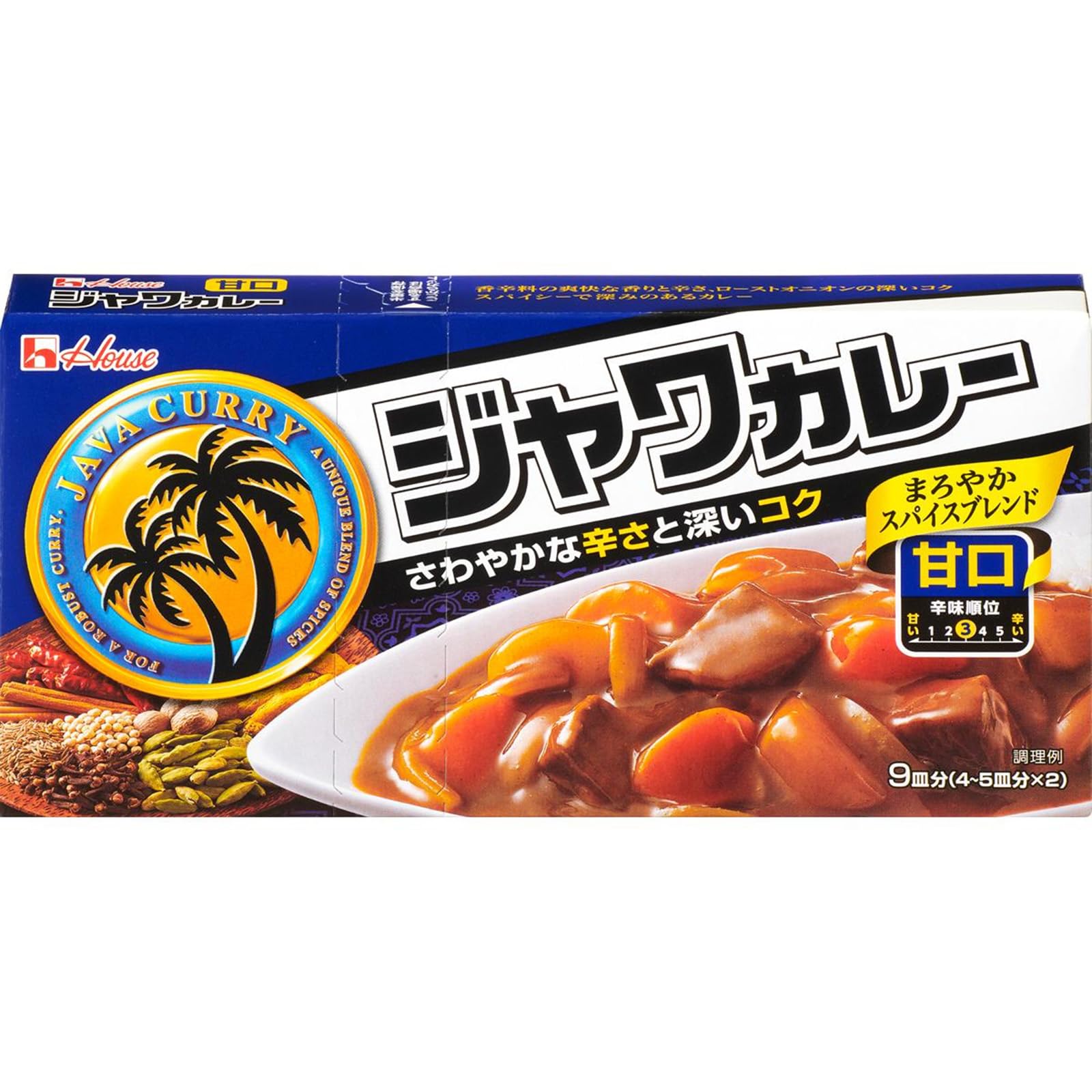 ハウス ジャワカレー 甘口 185g×3個商品画像
