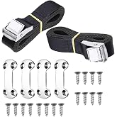 Dpwrrot Cooler Tie Down Kit Compatible with YETI &amp; RTIC Coolers | Universal Cooler Straps with Deck Plates &amp; Screws, Adjustable Cam Buckle Straps Prevent Sliding on Boats, Trucks &amp; Trailers