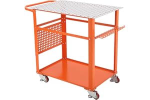 MilleLoom 36 in x 24 in Welding Table, 600 LBS Heavy Duty Steel Welding Fixture Table with 5/8 in Holes and Pegboard, Industr