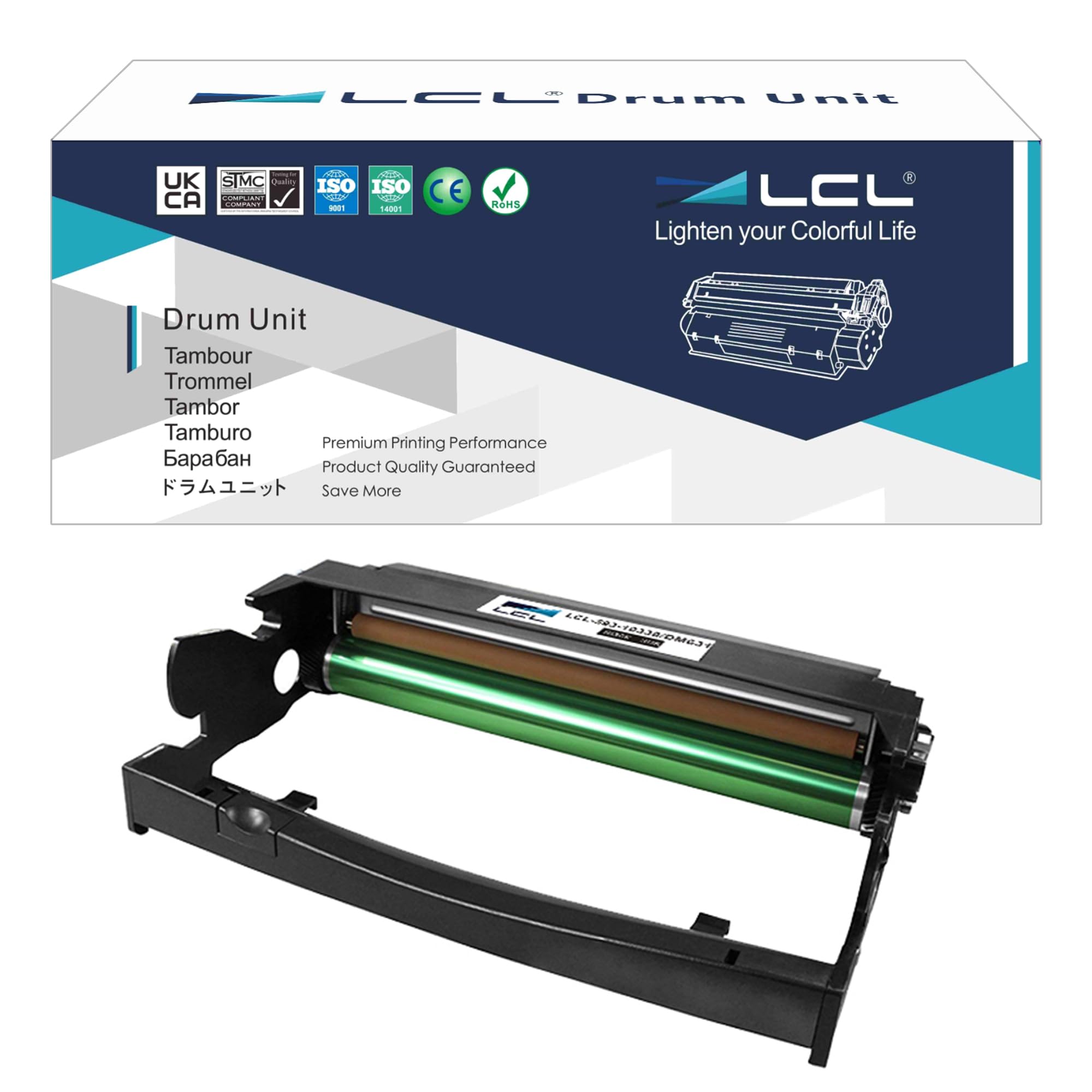 LCL Remanufactured Drum for DELL 2330, 2330D, 2330DN, 2350, 2350D, 2350DN, 3330DN, 3335DN (Black, 30000 Pages, Laser, Monochrome, USB, 600 dpi, Simplex, Print Only)