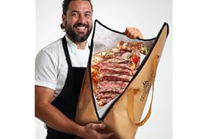 XUDAKAIXIN 21" BBQ Blanket for Resting Meat,[Upgraded Leak-Proof] Insulated Meat Resting Bag,with Wide Mouth Design for Large Brisket,Turkey,Steaks,Pork Shoulders,Gifts for Men/Dad ﻿