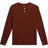 AEROPOSTALE Boys Long Sleeve Thermal Henley Shirt - Soft Fleece Waffle Knit Thermal Shirt - Cozy Boy Shirts for Layering 8-16