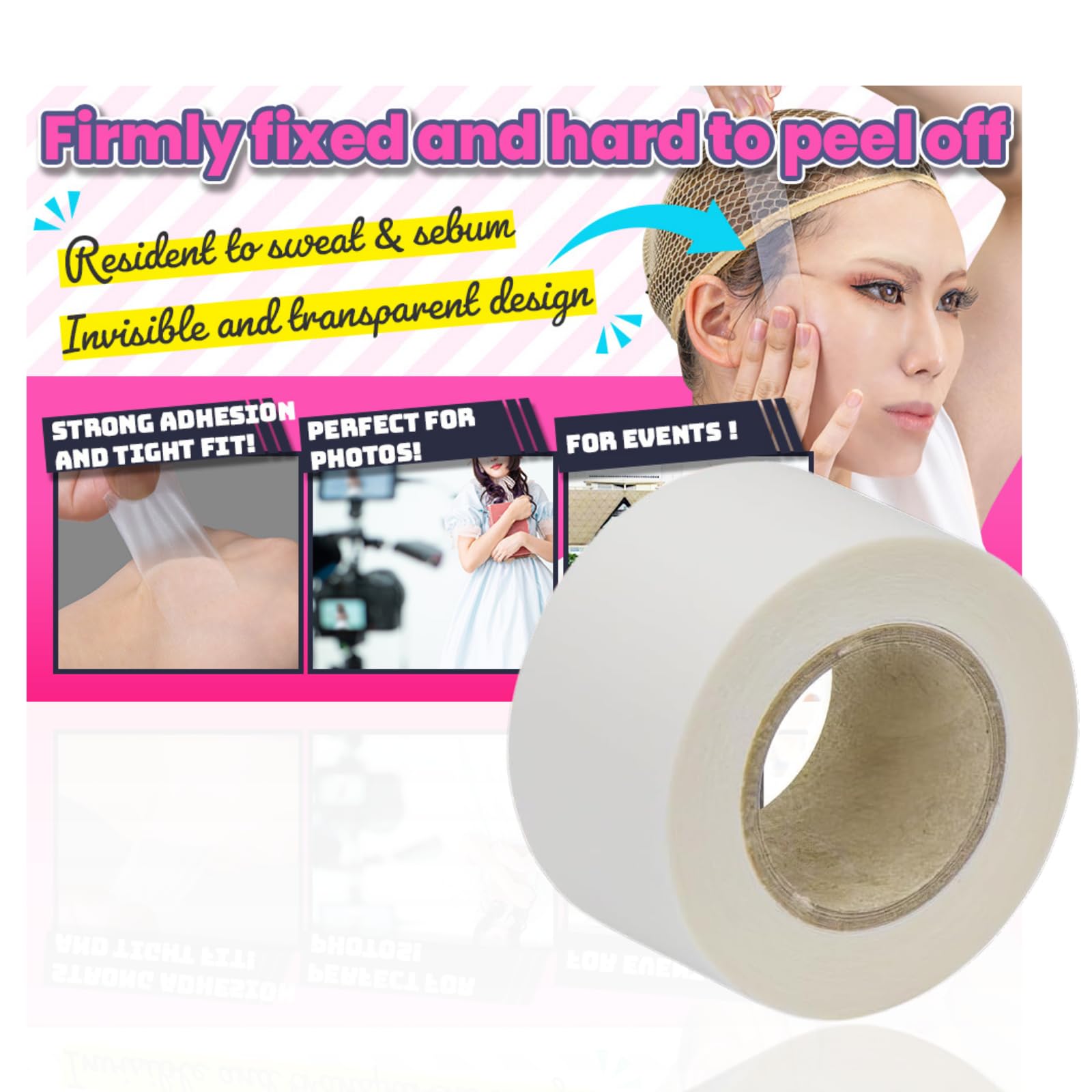 View 1 of ??????? Cosplay Face Lift up Tape medical-grade face lifting tape invisible