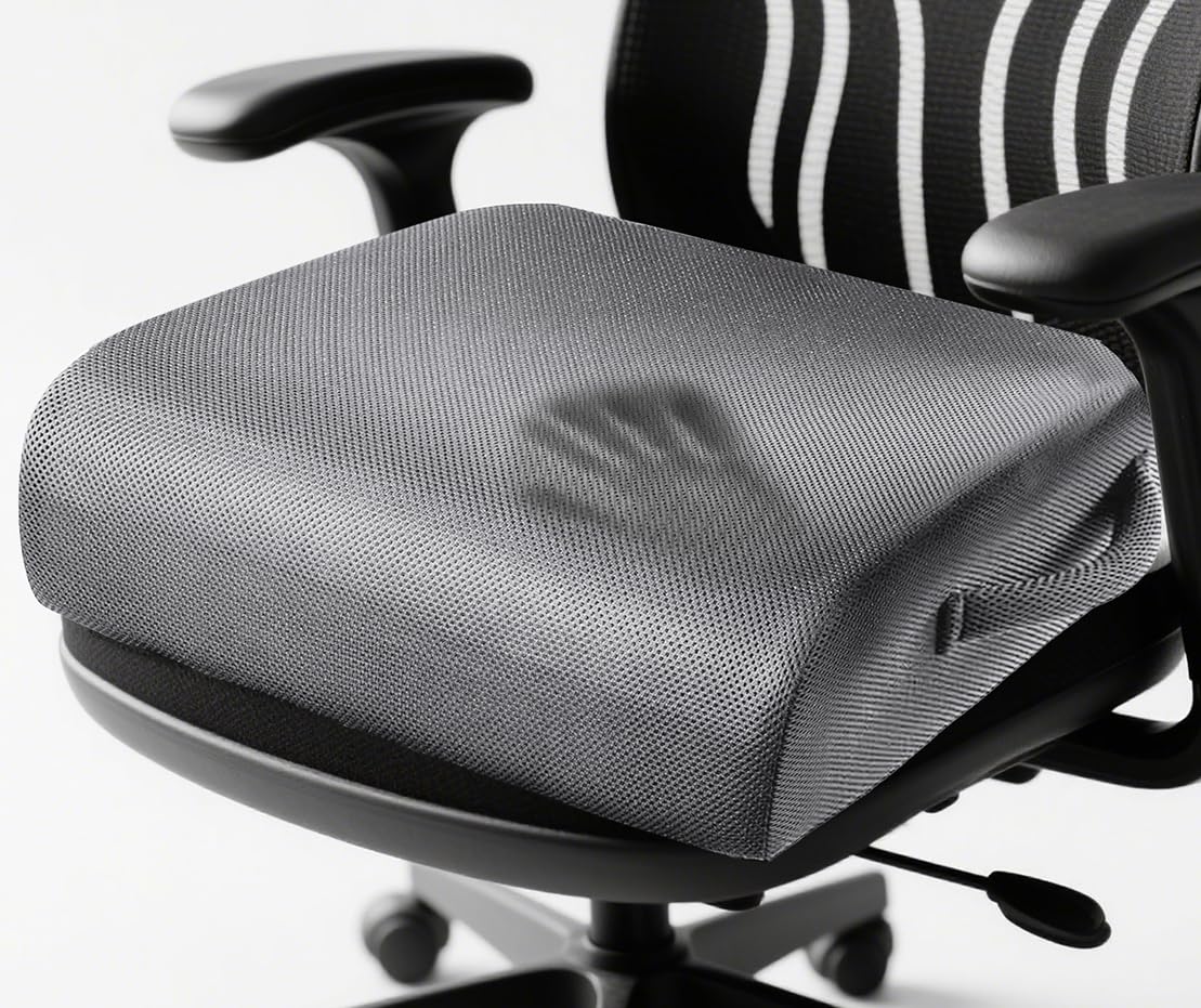 Photo 1 of MINUPWELL 6" Extra Thick Office Chair Cushion, 2 Layers Adult Booster Seat Cushion, Thick Wheelchair Cushions, Thick Adult Booster seat Chair Cushion for Car Seat, Airplane - 18x16x6in - 100% Foam