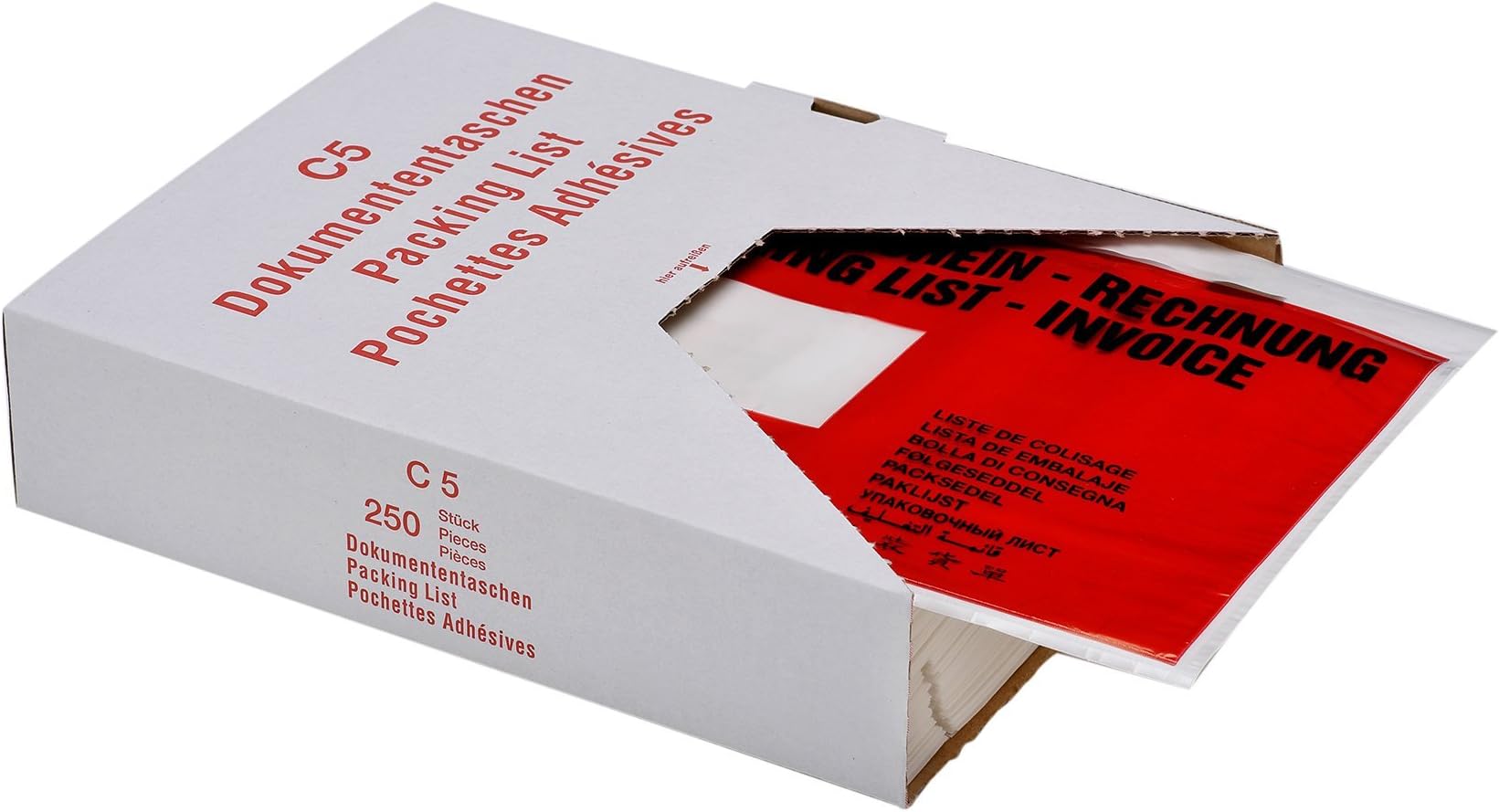 Debatin 522183/250: Delivery Note/Invoice Shipping Document Envelopes C5 Print 4X Dispenser Box of 250