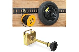E Track Spare Tire Holder Mount,Spare Wheel Carrier for Enclosed Trailers, Garages, Truck, Warehouse and Semis, Etrack Rail A