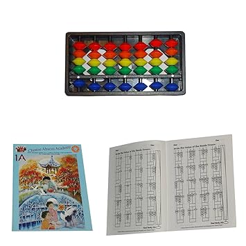ABIRIA 7 Rod Multicolor Abacus KIT with 2 Work Books