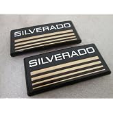 2X Cab Emblem Badge Side Roof Pillar Decal Plate Compatible for Chevy Silverado 88-98 90 91 Suburban Tahoe (Yellow)
