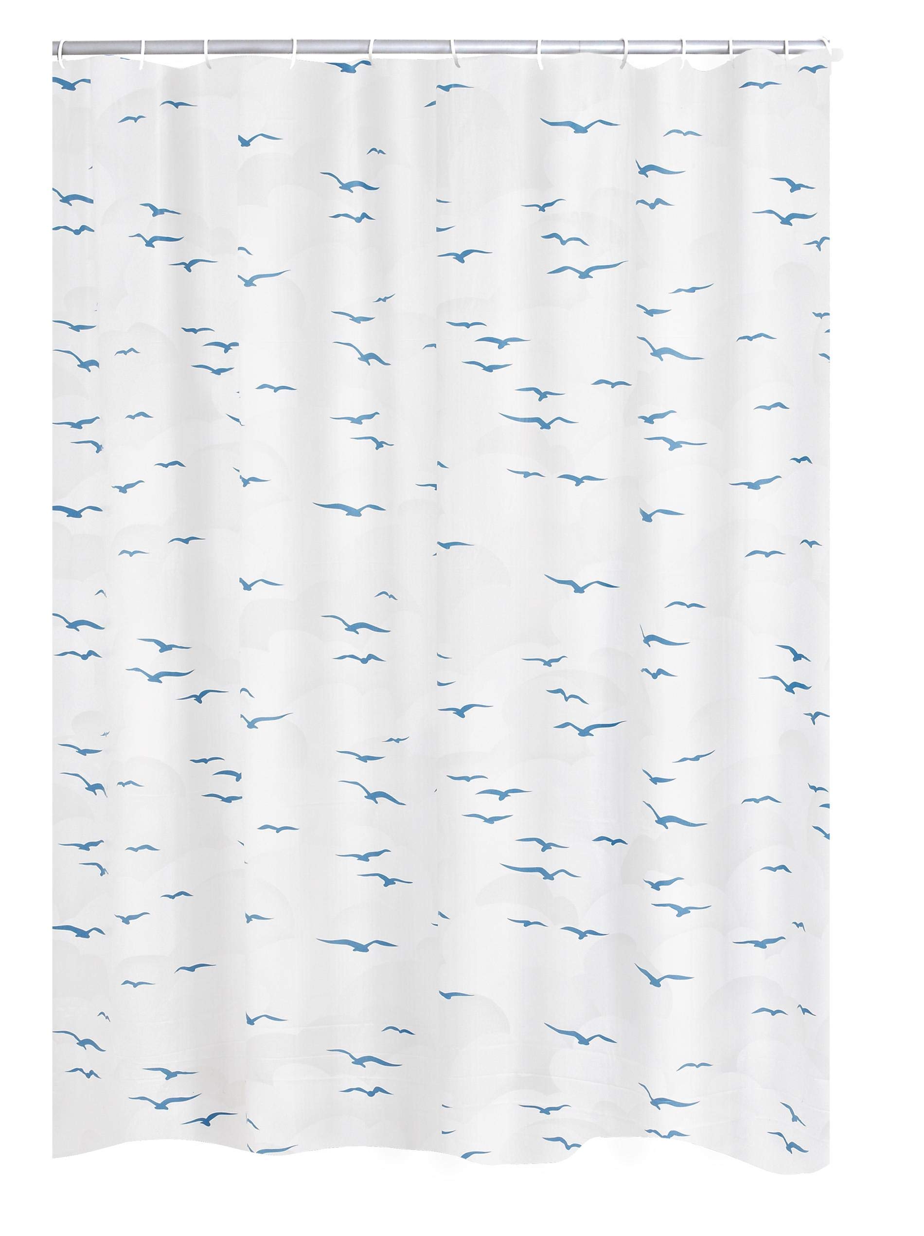 RIDDER Sylt Replacement Foil Shower Curtain 100% PEVA Blue Approx. 210 x 170 cm