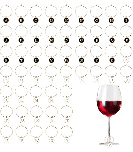 URROMA - 50 Étiquettes Personnalisables Pour Verres à Vin - Marqueur De Verre En Papier Kraft Pour Mariage & Événements