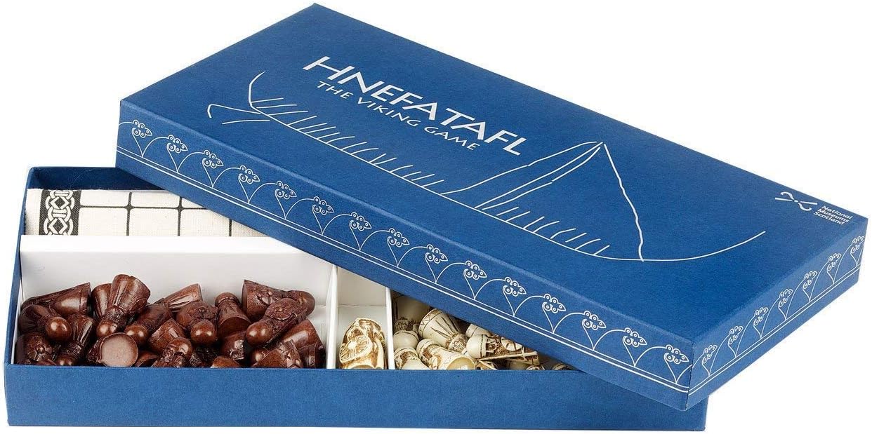 Hnefatafl - The Viking Game - Includes Uniquely Designed Cotton Drawstring Pouch/Bag For Playing Pieces, Blue Box, 29cm x 29cm - Image 4