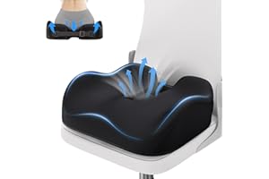 Benazcap X Large Seat Cushions for Sciatica Pain Relief,2024 Upgraded 18"x17"x4.9"Inch Thick Memory Foam Seat Cushions for Office Chairs,Wheelchair Cushion,Tailbone Pain Relief Cushion for Car