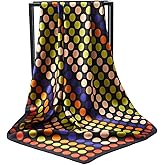 WUZININGLE 100% Mulberry Silk Head Scarf for Sleeping 35"x35" Square Silk Hair Scarf for Women Lightweight Bandana Large