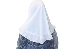 Modest Beauty Hijab Scarf Girls Kids Ruffle Lotus Leaf Hijabs Solid Color Head Scarfs for Baby