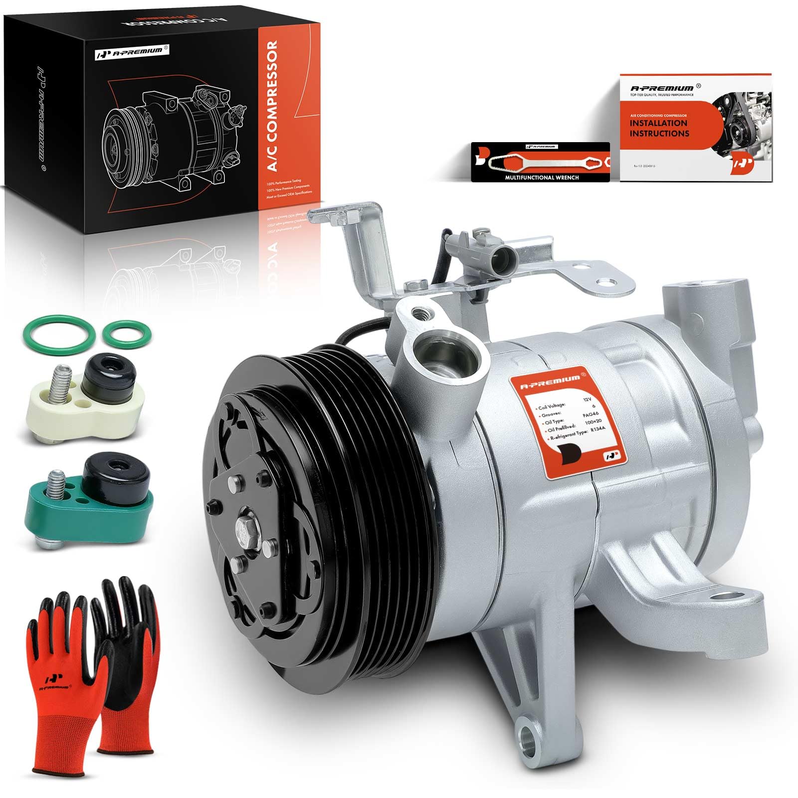 Photo 1 of A-Premium Air Conditioner AC Compressor with Clutch Compatible with Subaru Forester 2014-2018, Impreza 2012-2016 2.0L, Crosstrek 2016-2017, XV Crosstrek 2013-2015, GAS only