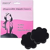 HISKFUN 40 Pieces Nipple Covers For Women Disposable No-Show Pasties Satin Breast Petals Stickers
