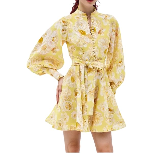 green emerald velvet dress Roiii Women A-Line Lace Loose Baroque Button Down Long Sleeve Casual Dresses  V Neck Embroidery Party Short Dress at Amazon Women's Clothing store