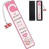 Funny Bookmarks Gift for Women: Spicy Romance Metal Book Markers for Reading Women, Pretty Book Mark Clips for Book Lovers, Gifts for Spicy Readers Women Adults with Box (Pink)