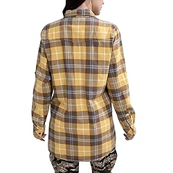 Match Womens Button Down Flannel Plaid Shirts roll