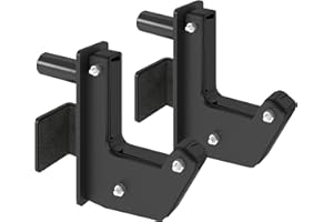 MEGASTAR Power Rack, J-Hooks for Power Cage 2"x2" with 1" Holes, Barbell Rack Holder for Squats and Bench Press, 1200 LB Capacity, Durable Home Gym Equipment