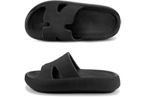 HAIFAGO Cloud Slides for Women and Men Cushion Recovery Pillow Sandals, Memory Foam House Shower Slippers for Woman, Non-Slip Comfort Quick Drying