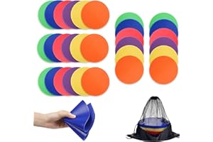 Spot Markers, 9inch No Slip Rubber Agility Markers Flat Field Cones for Agility Dot for Indoor Outdoor Soccer Basketball Spor