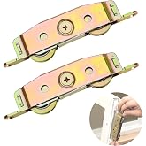 2pcs Heavy Duty Sliding Door Rollers, Lancisism Steel Ball Bearing Patio Door Wheels, Heavy Duty Tandem Wheels Compatible for Andersen, Truth Part #31761A, Jeld Wen, Milgard, Marvin, Peachtree