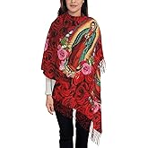 TJSGLEW Virgen de Guadalupe scarf women Virgin Mary scarf shawl catholic shawls