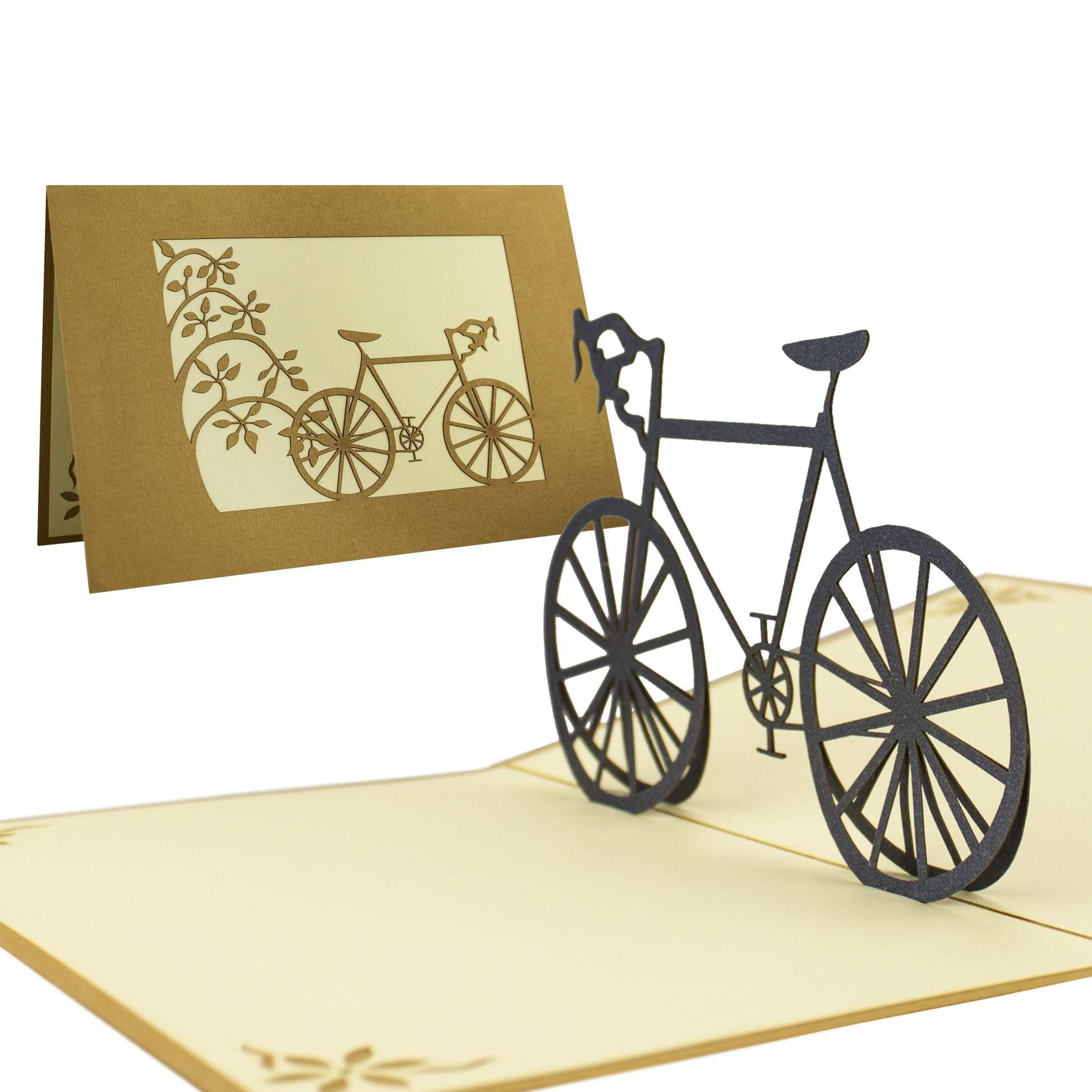Bicycle Pop Up Card, Collectible Card, Bicycle Voucher, 3D Pop Up Card, Bicycle Voucher, T05