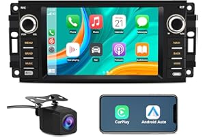 Android 13 Car Radio Stereo for Dodge Ram 2009-2012 Avenger Challenger 2008-2014, 7 Inch Touch Screen with Wireless CarPlay A