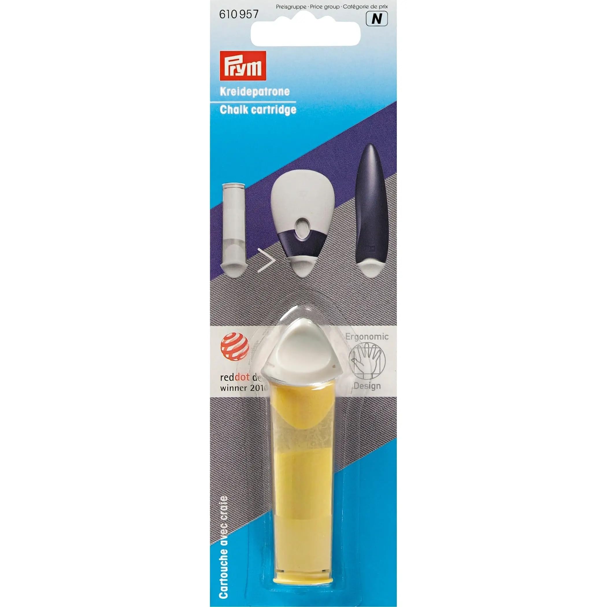 Prym Chalk Cartridge Ergonomic, Yellow
