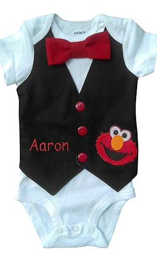 Amazon Com 1st Birthday Baby Boy Outfit Elmo Vest Clothing