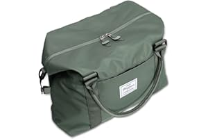 BJLFS Womens travel bags, weekender carry on for women, sports Gym workout duffel bag, overnight shoulder Bag fit 15.6 inch Laptop (Large, Olive Green)