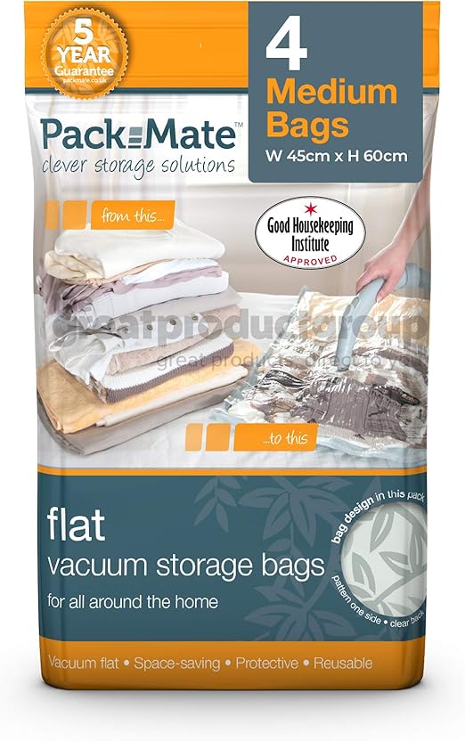 Packmate 4 Medium (60 x 45cm) Flat Vacuum Storage Bag Premium