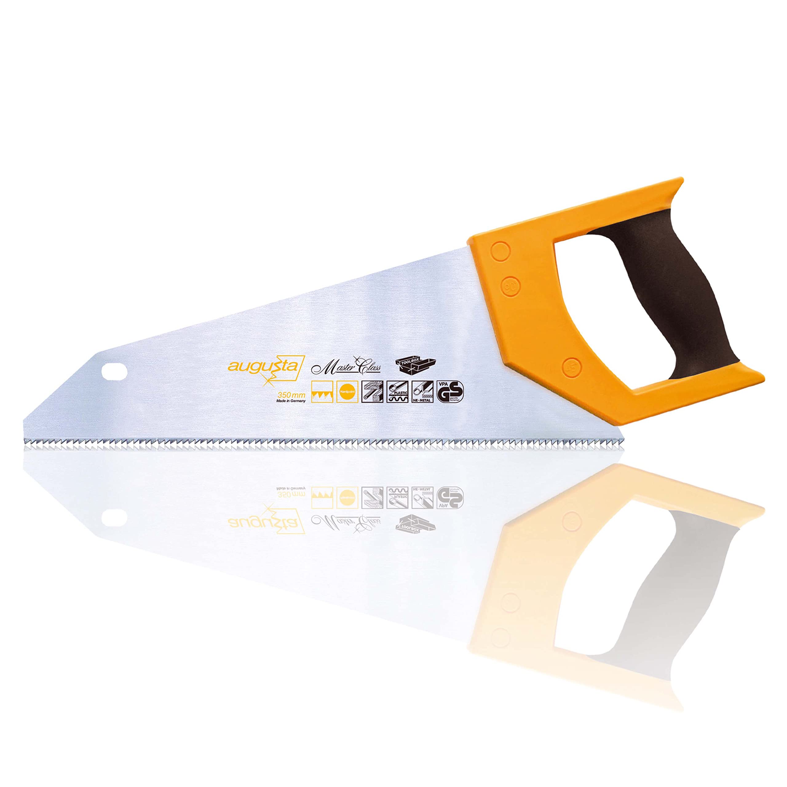 Augusta-Heckenrose 350 mm Fox Saw (Toolbox) - Special Hand Saw with 2-Component Soft Grip - for Working with worktops and chipboard - fine Push Serration for Fast and Precise cuts